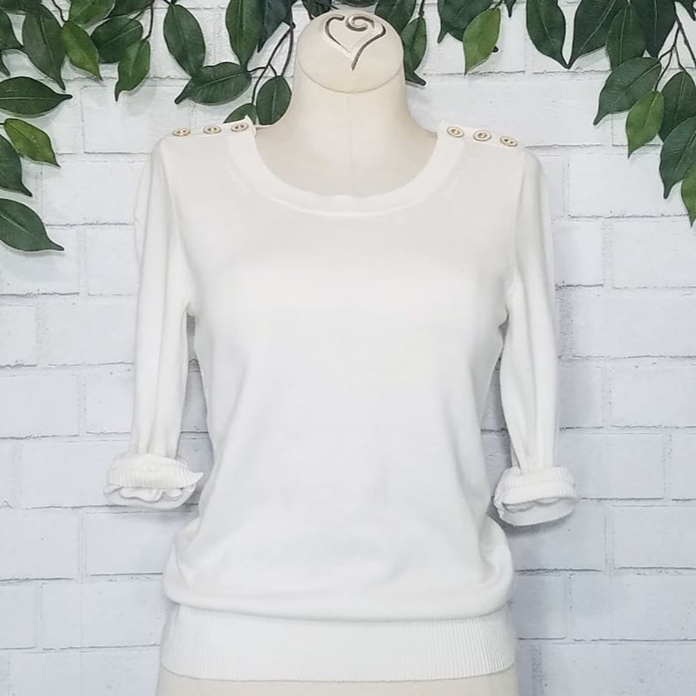Banana Republic Gold Button Sweater